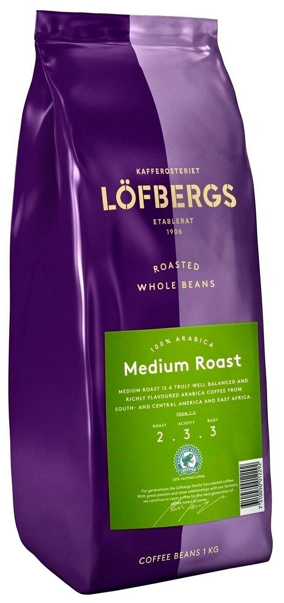 Кофе в зернах Lofbergs Medium Roast