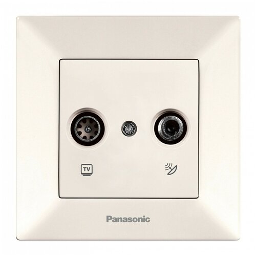 Розетка телевизионная Panasonic Karre Plus & Arkedia Slim (WKTT04662BG-RU) скрыт. IP20 бежевый (упак:1шт)