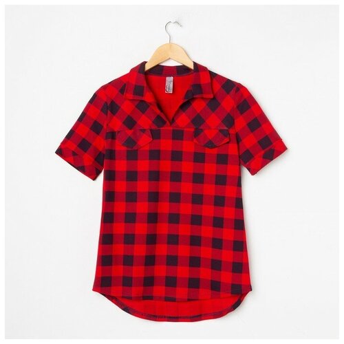 Рубашка женская «Катрин» цвет красный, размер 48