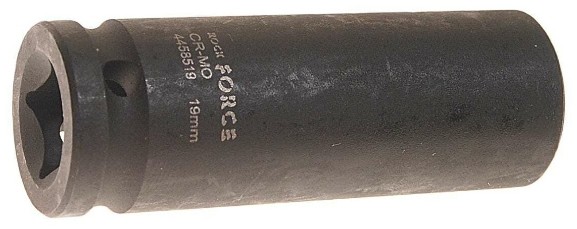 Головка торцевая 6-гранная ударная 19 мм, 1/2", удлиненная ROCKFORCE RF-4458519