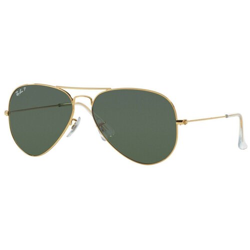 фото Солнцезащитные очки ray-ban rb 3025 001/58, авиаторы, оправа: металл, складные, поляризационные, с защитой от уф, устойчивые к появлению царапин, мультиколор