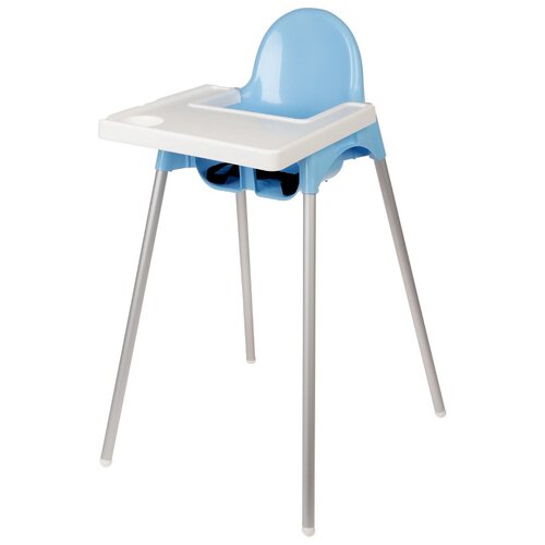 Альтернатива Стульчик для кормления пластиковый, цвет голубой стульчик для кормления альтернатива стульчик для кормления детей 615х510х910 мм альтернатива голубой