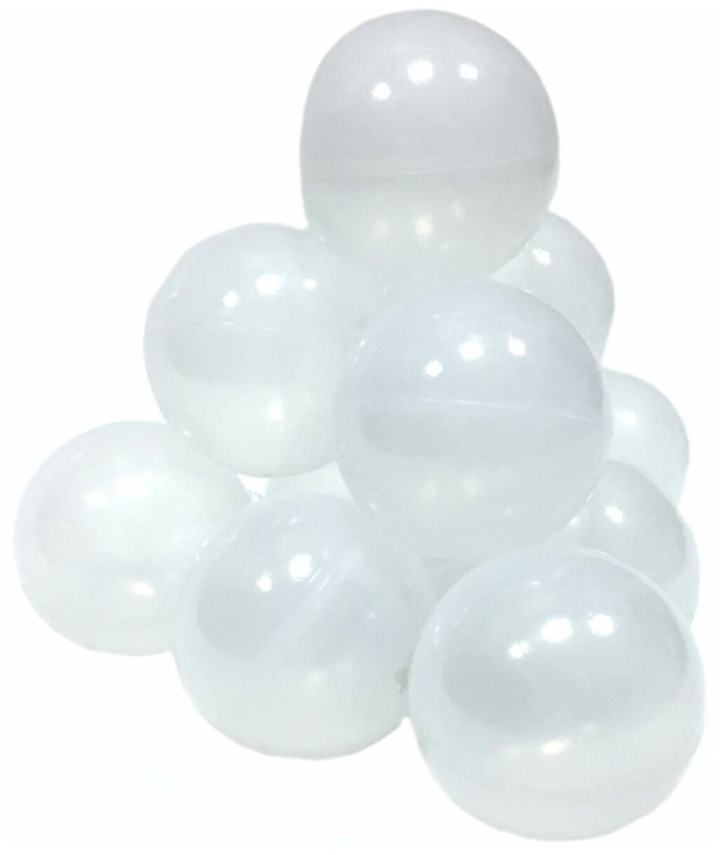 Сухой игровой бассейн “Морская пена” серый выс. 40см. с 200 шарами в комплекте: белый, черный, серый, прозрачный - фотография № 4