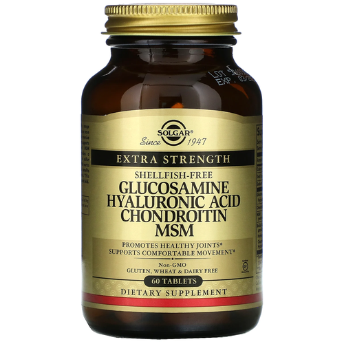 Solgar Glucosamine Hyaluronic Acid Chondroitin MSM (Глюкозами Гиалуроновая кислота Хондроитин МСМ) 60 таблеток