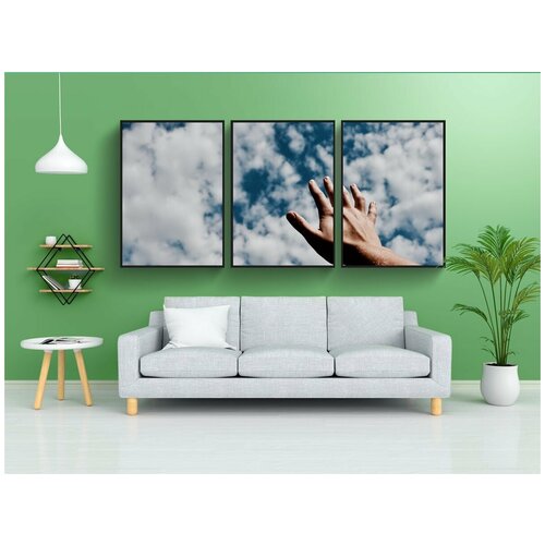 фото Набор модулных постеров для интерьера "руки, пальцы, рука" 60x90 см. в тубусе, без рамки lotsprints