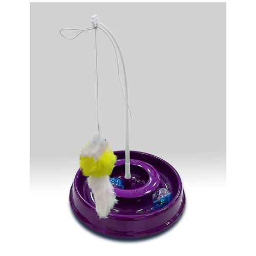 Игрушка для кошек Джи Пи Ай Веселая рыбалка, фиолетовый