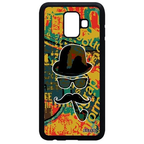 фото Защитный чехол на телефон // samsung galaxy a6 2018 // "мистер усы" стиль шляпа, utaupia, цветной