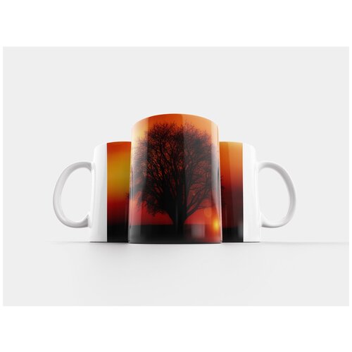 фото Кружка "дерево, заход солнца, силуэт" 320 мл lotsprints