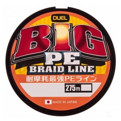 шнур ryobi pe green 275m d 0 23mm 12 77 кг Шнур плетеный Duel BIG PE BRAID LINE 275m Dark Green #8.0 45kg (0.48mm)