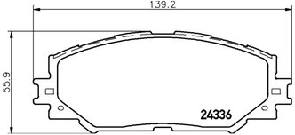 Дисковые тормозные колодки передние Mintex MDB2785 для Lexus, Subaru, Toyota (4 шт.)