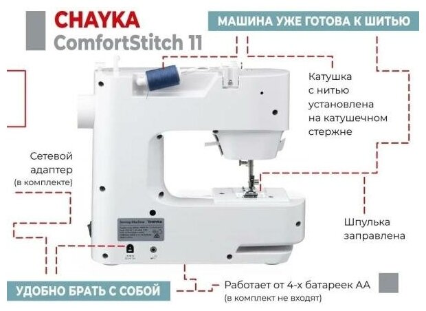 Швейная машина CHAYKA ComfortStitch 11 - фотография № 15