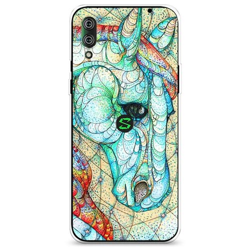 фото Силиконовый чехол "лошадь витраж" на xiaomi black shark 2 pro / сяоми блэк шарк 2 про case place