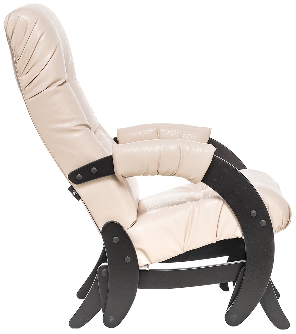 Кресло-качалка Leset 68, 59 x 88 см, обивка: искусственная кожа, цвет: венге/polaris beige - фотография № 3