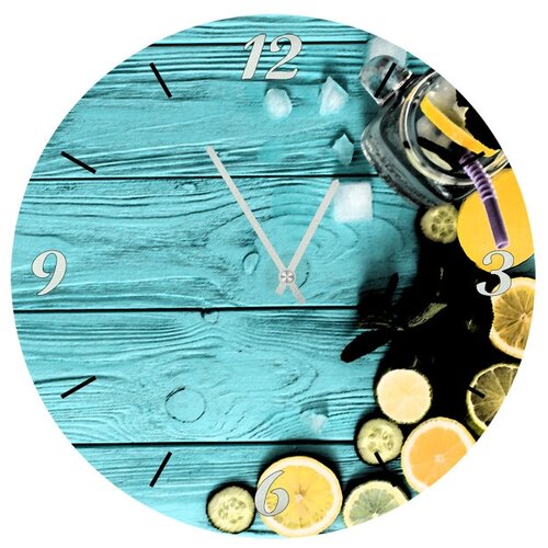 фото Svs настенные часы svs 4001661 kitchen цитрусы