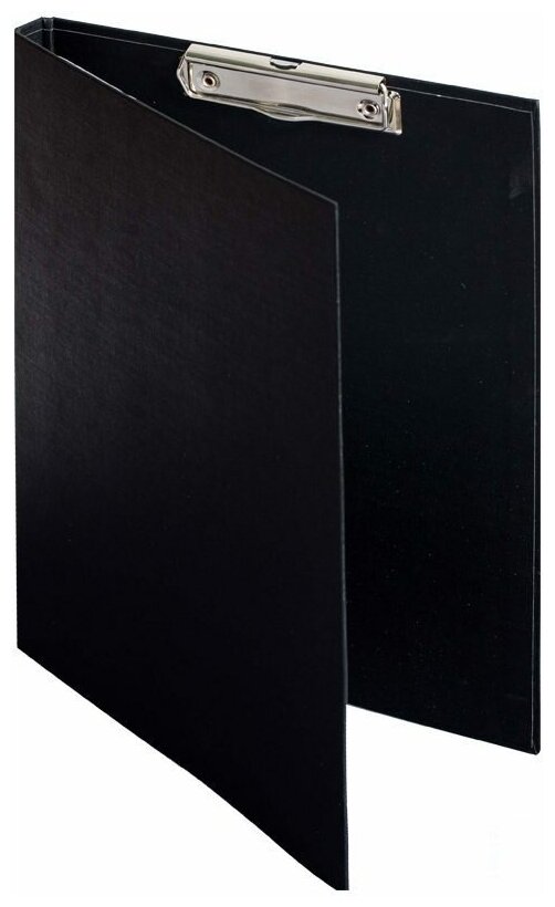 Папка-планшет с крышкой OfficeSpace (А4, до 70 листов, картон/бумвинил, с зажимом) черный (276563)