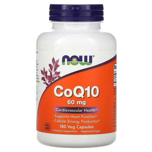 Купить NOW CoQ10 60 мг 180 растительных капсул