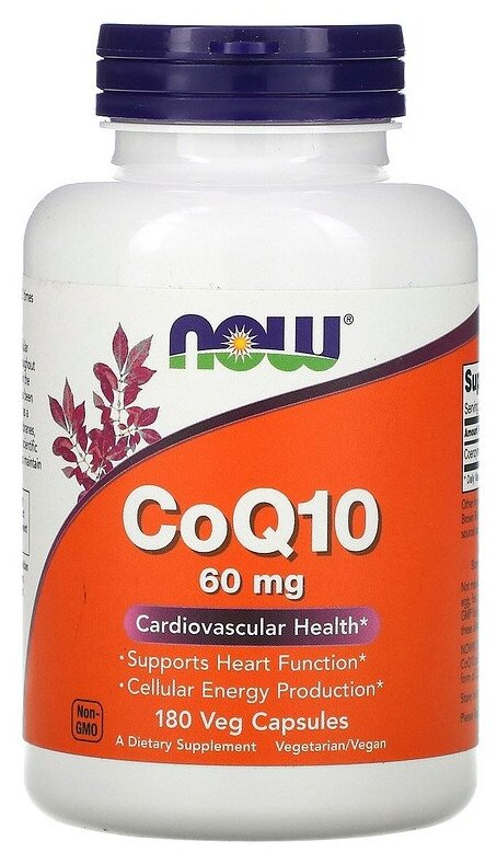 Капсулы NOW CoQ10 60 мг, 60 мг, 180 шт.