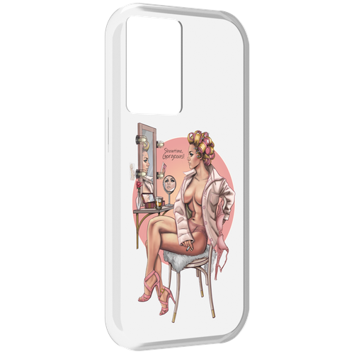 Чехол MyPads красивая-девушка-с-зеркалом женский для OnePlus Nord N20 SE задняя-панель-накладка-бампер