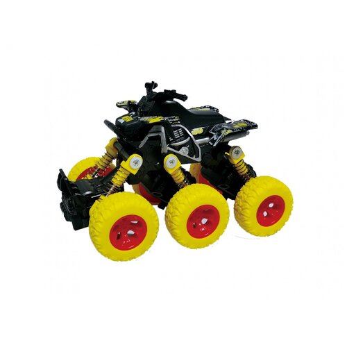 Квадроцикл die-cast, инерционный механизм, рессоры, 6*6, желтый Funky toys FT61065, Funky Toys