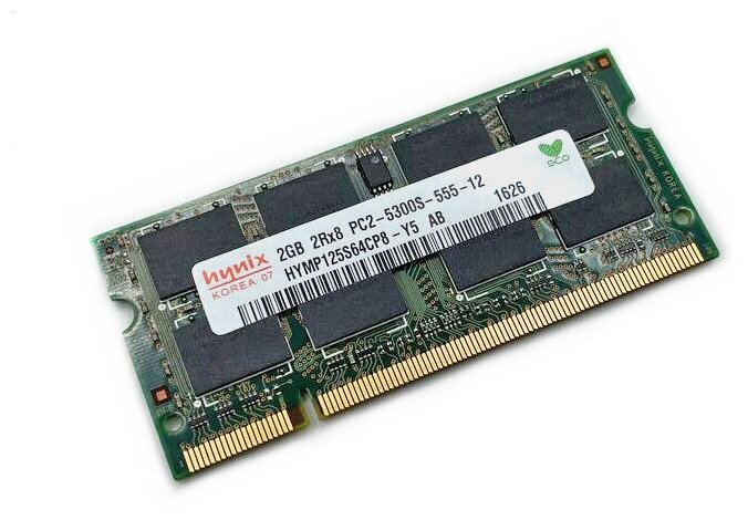 Оперативная память DDR2 2Gb 667 Mhz Hynix HYMP125S64CP8-Y5 PC2-5300 SO-DIMM для ноутбука