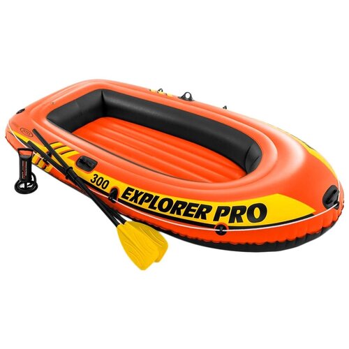 фото Лодка explorer pro 300, 3 местная, 244 х 117 х 36 см, вёсла, ручной насос, до 200 кг (1 шт.) promarket