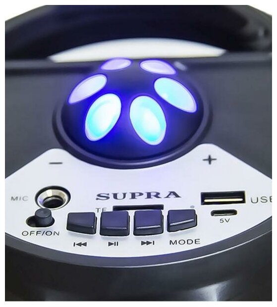 Минисистема Supra SMB-330 черный 20Вт/FM/USB/BT