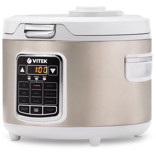 Мультиварка VITEK VT-4281, белый/серебристый мультиварка vitek vt 4278 серебристый черный