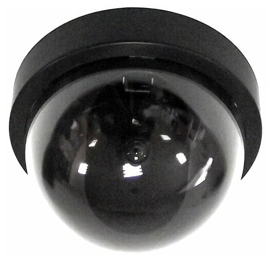 Муляж камера видеонаблюдения эврика, наружная водонепроницаемая, купольная с мигающим светодиодом, для ночного видения, для улицы, дачи (черный) подарок 23 февраля