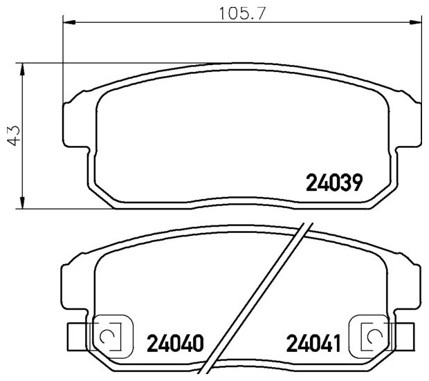 Дисковые тормозные колодки задние NISSHINBO NP9015 (4 шт.)