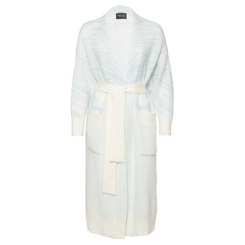 кардиган FREE AGE. FWW20040536OW голубой+белый m/l