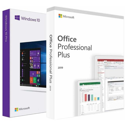 Microsoft Windows 10 Pro + Office 2019 Pro Plus microsoft office 2019 pro plus key 32 64 bit