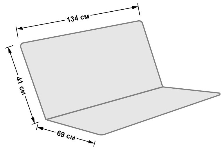 Усиленное тканевое сиденье для садовых качелей 1340x410/690 мм. (оксфорд 600, серый), Tplus - фотография № 2