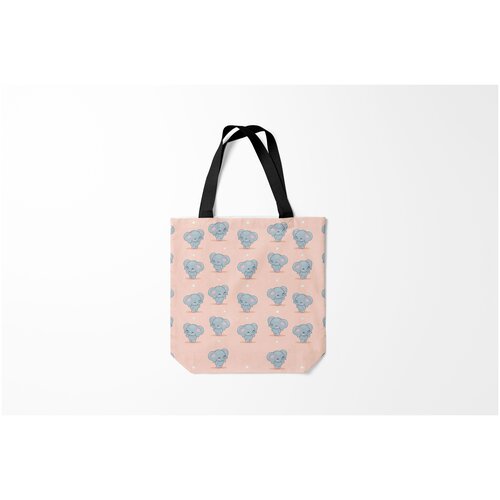 фото Сумка-шоппер / 40х40 см / звери / слоны слоники burnettie