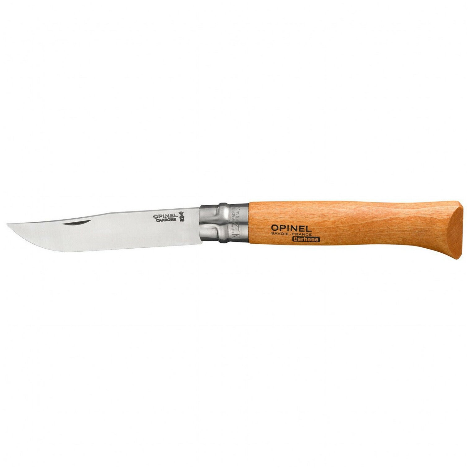 Нож Opinel №12, углеродистая сталь, рукоять из дерева бука, блистер - фото №5