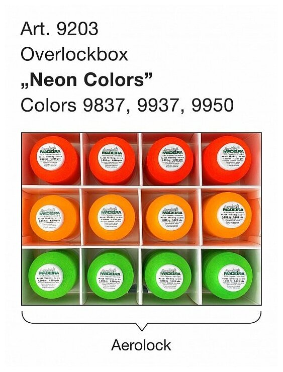 Набор для оверлока Overlockbox Neon Colors.