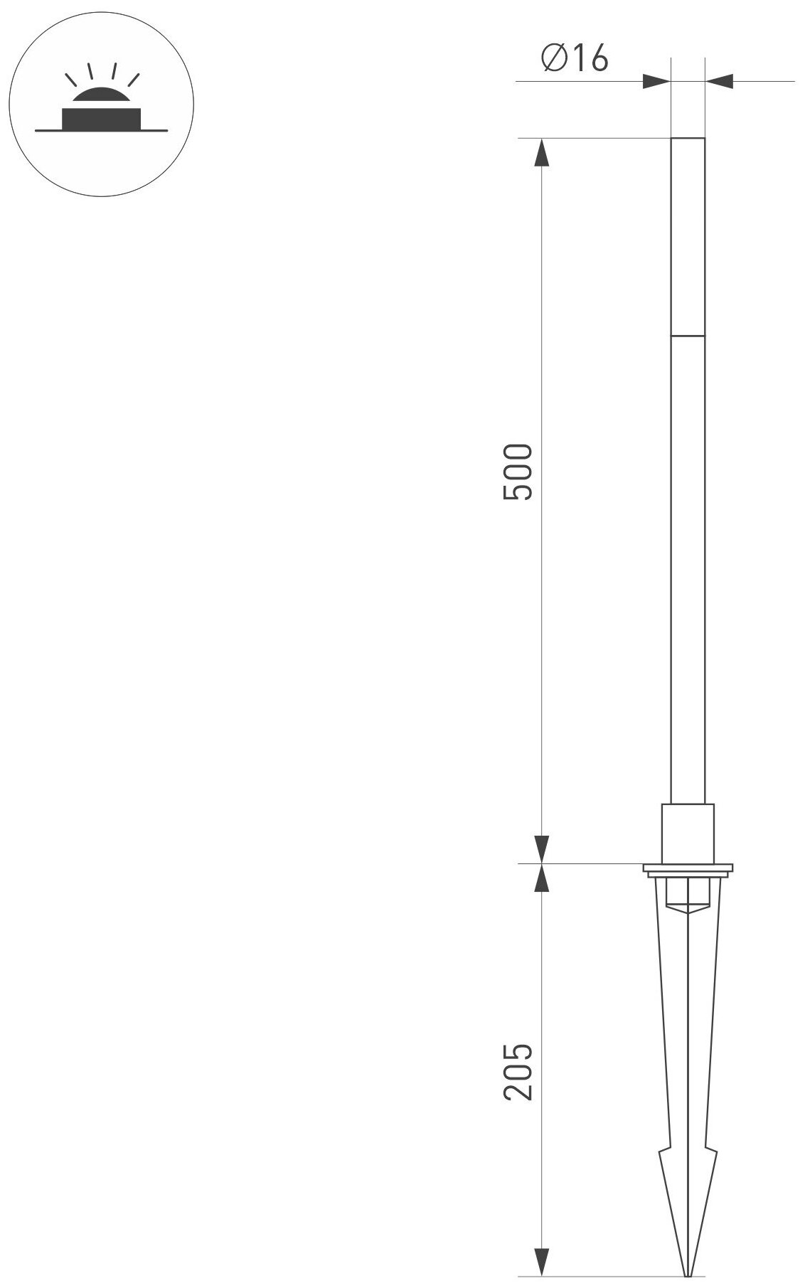 Ландшафтный светодиодный светильник Arlight KT-Canna-L500-1W Warm3000 / - фото №4