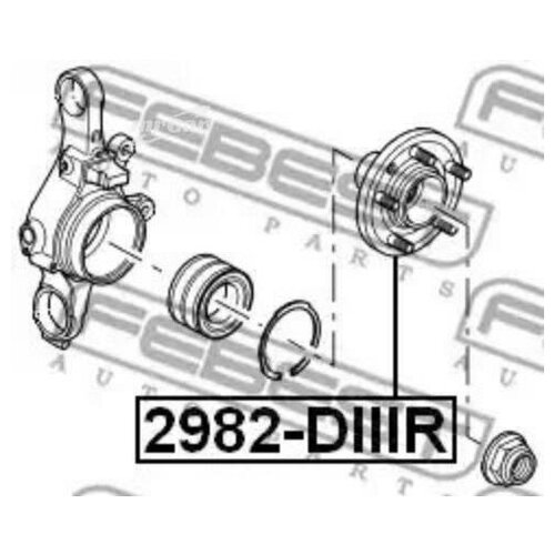 фото Febest 2982diiir ступица колеса с интегрированным подшипником