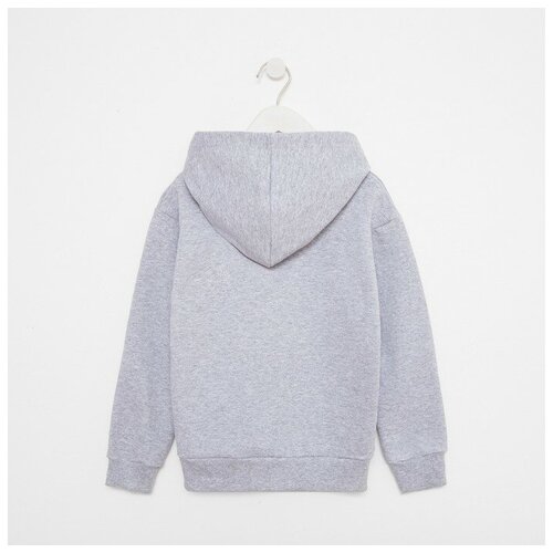 фото Толстовка для мальчика, цвет серый, рост 128-134 см