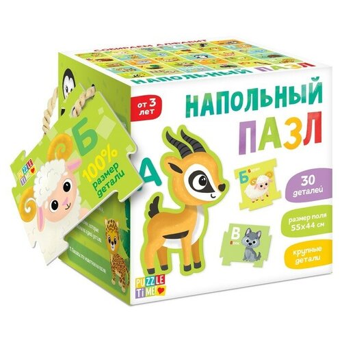 Напольный пазл «Собираем алфавит» puzzle time напольный пазл собираем алфавит