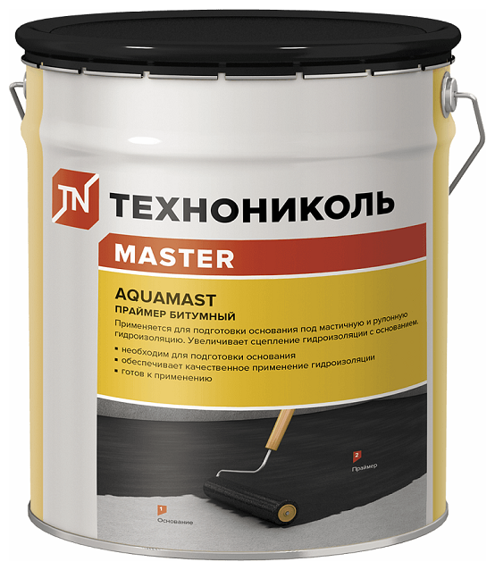 Праймер (грунтовка) битумный Технониколь Aquamast (18 л) — купить по выгодной цене на Яндекс Маркете