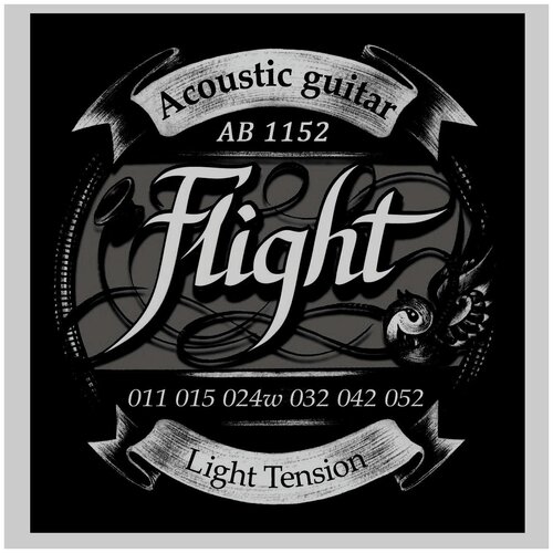 Струны для акустической гитары Flight 11-52 Light tension