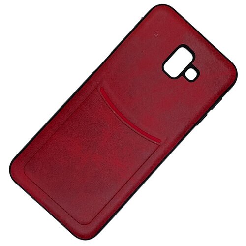 Чехол ILEVEL с кармашком для Samsung J6 PLUS (2018) красный