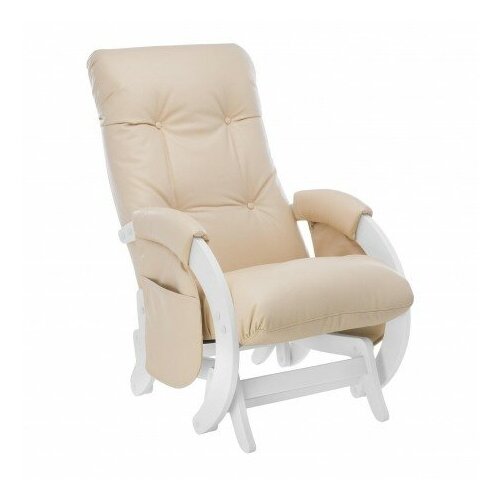 Кресло для кормления Milli Smile с карманами Молочный дуб, к/з Polaris Beige