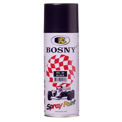 Bosny аэрозольная автоэмаль Acrylic №39 черный, глянцевый, 400 мл