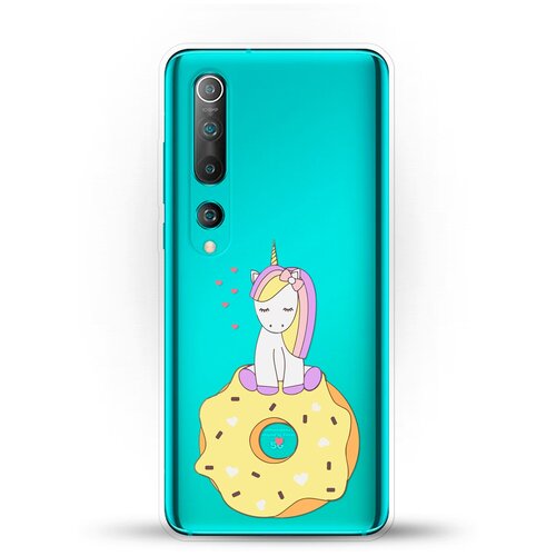 фото Силиконовый чехол единорог на пончике на xiaomi mi 10 andy & paul