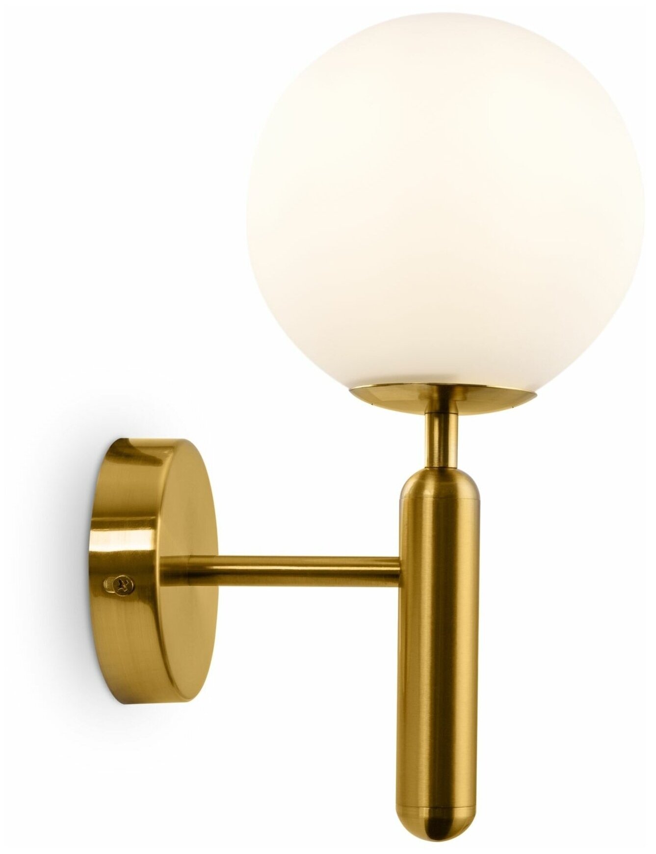 Настенный светильник FREYA Zelda FR5124WL-01BS, E14, 40 Вт, кол-во ламп: 1 шт., цвет арматуры: латунный, цвет плафона: белый