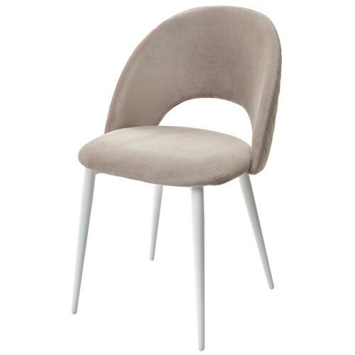 фото Кухонный-обеденный стул max латте #25, велюр / белый каркас m-sity (м-сити) / ru-stol. ru m city