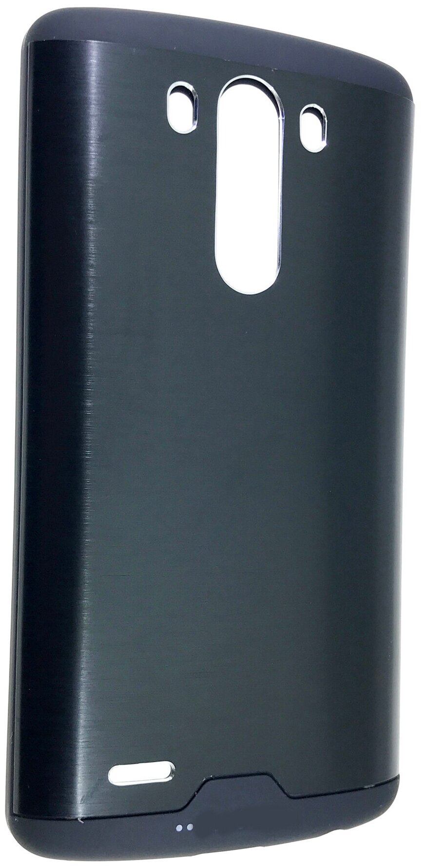 Чехол на смартфон LG G3 накладка противоударная, типа клип-кейс с алюминиевой спинкой и нескользким покрытием