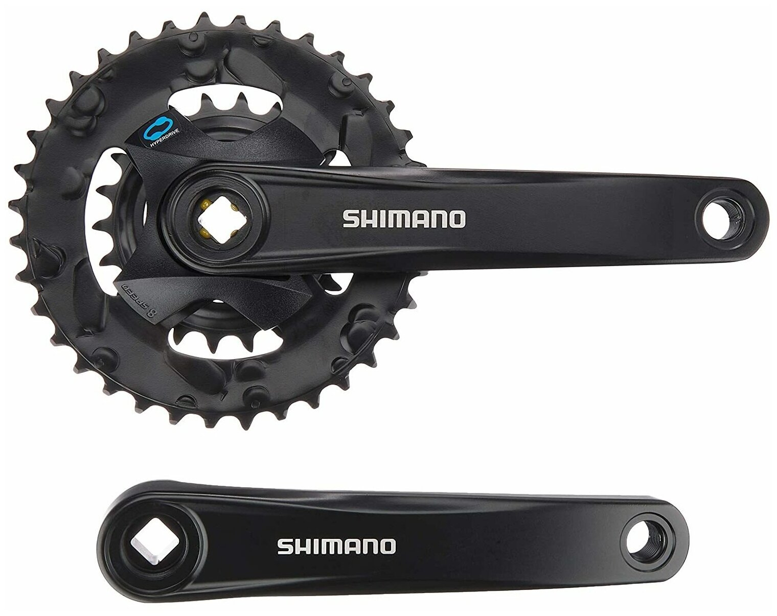 Shimano Система Shimano Altus FC-M315-2, 175мм, Кв, 36/22T, цвет Черный