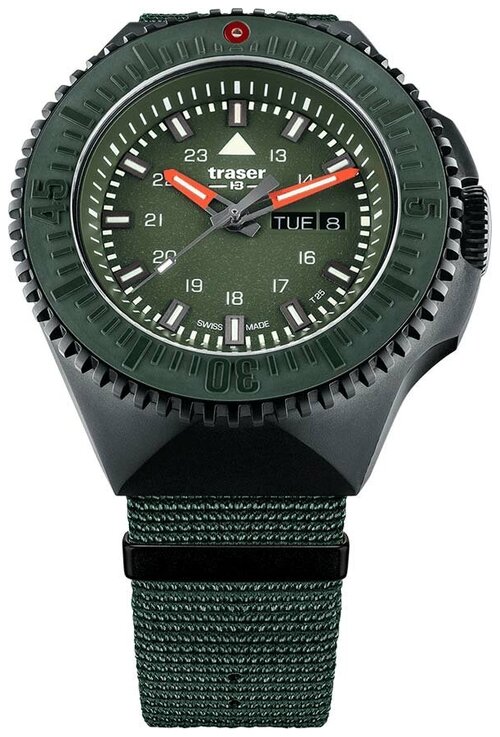 Наручные часы traser P67 special, зеленый, бежевый